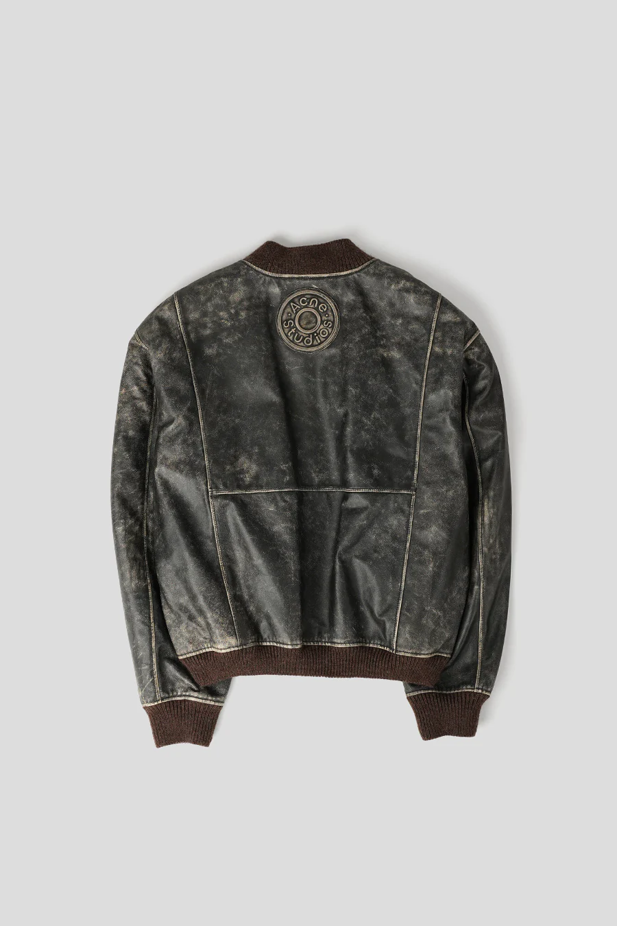 BLOUSON BOMBER EN CUIR NOIR - Image 5