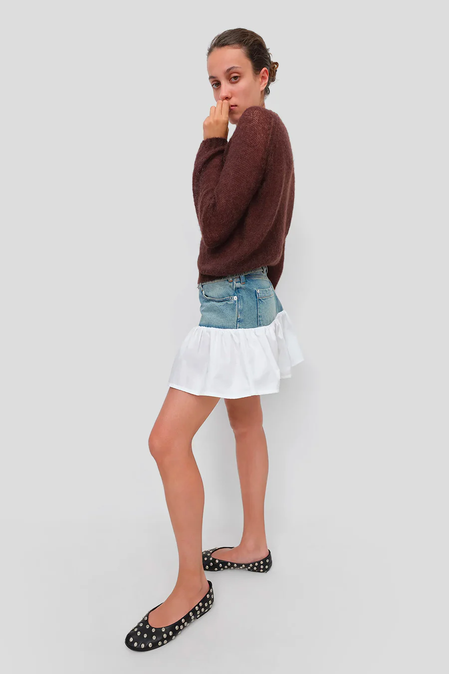JUPE NEMA MINI BLANCHE ET BLEUE - Image 3